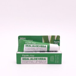  Увлажняющая эссенция-бальзам для для губ с алоэ Farm Stay Real Aloe Vera Essential Lip Balm 10 мл