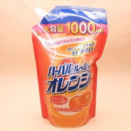 Средство для мытья посуды, овощей,фруктов. Аромат апельсина Mitsuei 1000 мл (мяг.уп)